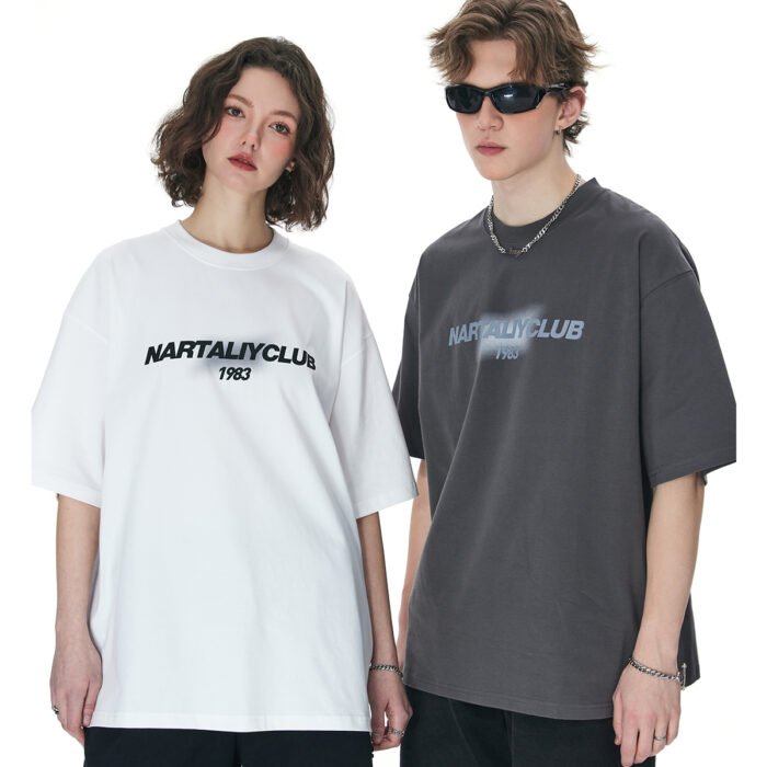 NARTALIY three-dimensional letter short-sleeved T-shirt for men and women_770929707211