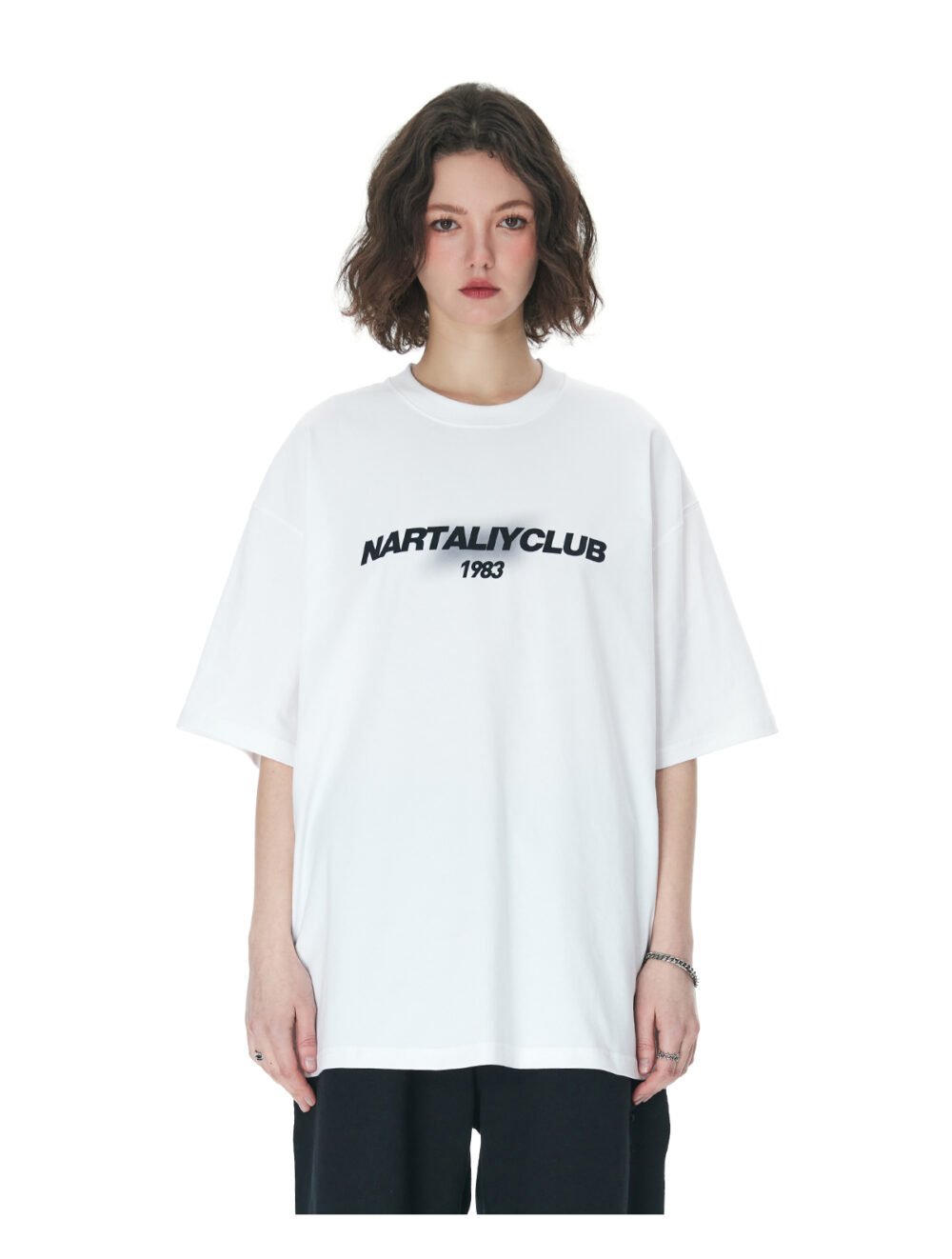 NARTALIY three-dimensional letter short-sleeved T-shirt for men and women_770929707211 - Image 5