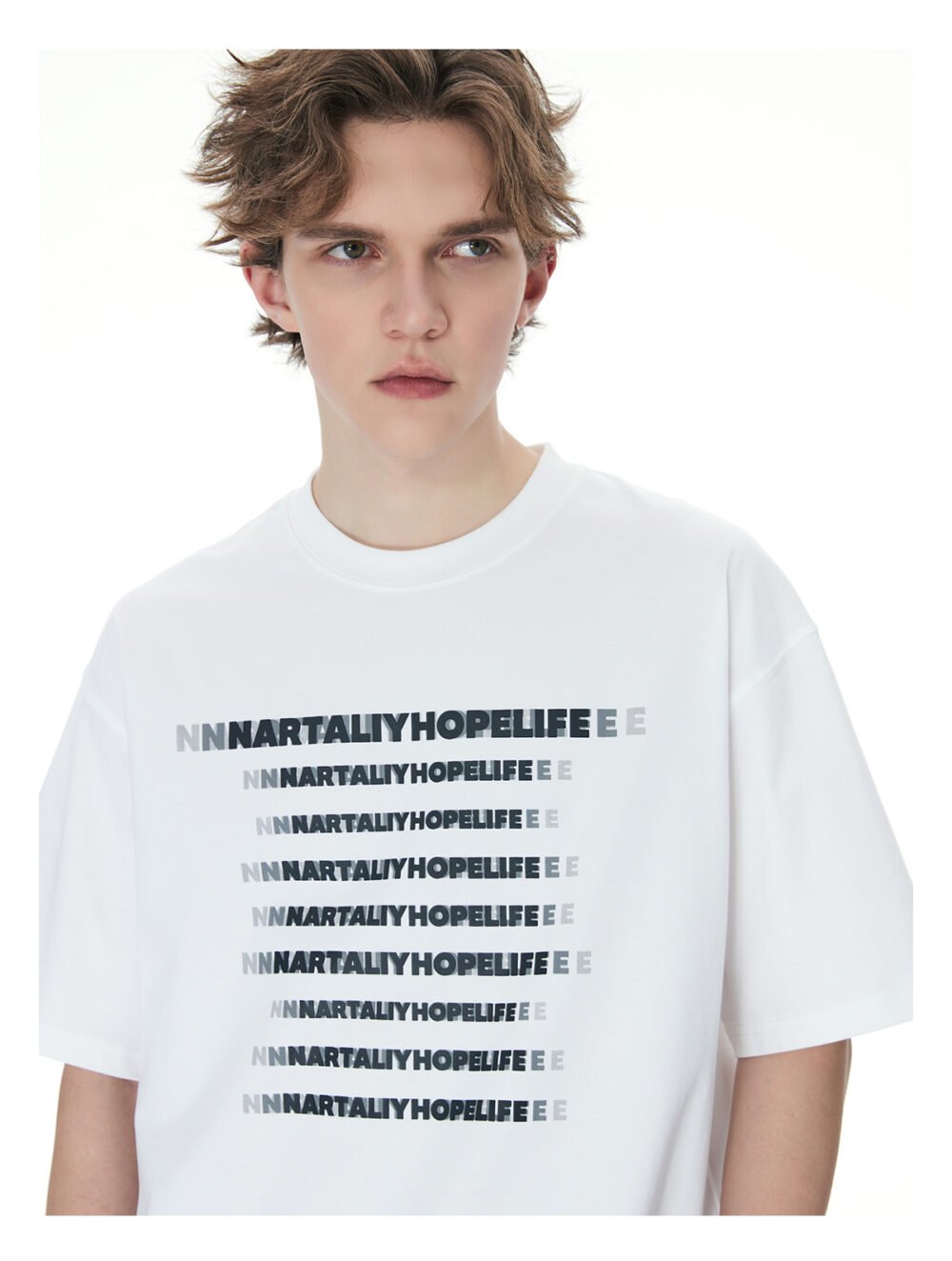 NARTALIY phantom letters American retro T-shirt for boys and girls_770935866989 - Image 5