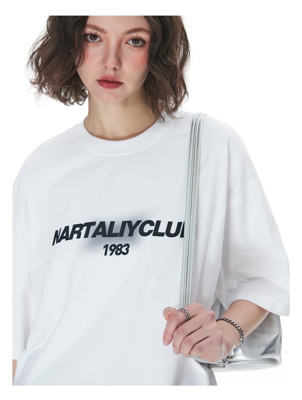 NARTALIY three-dimensional letter short-sleeved T-shirt for men and women_770929707211 - Image 7