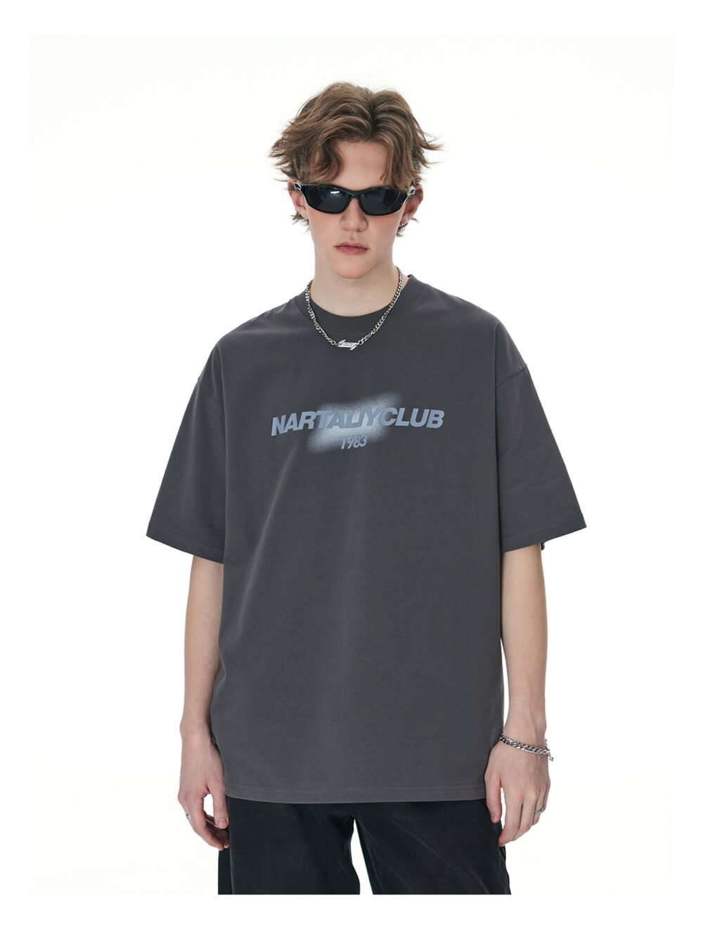 NARTALIY three-dimensional letter short-sleeved T-shirt for men and women_770929707211 - Image 8