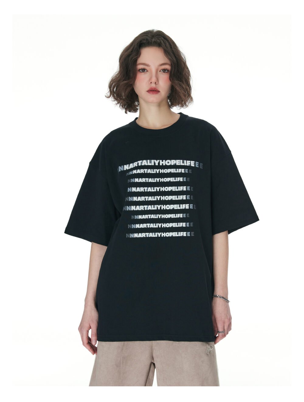 NARTALIY phantom letters American retro T-shirt for boys and girls_770935866989 - Image 6