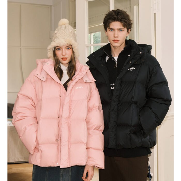 NARTALIY American Style Hooded Detachable Down Jacket - Unisex Short Winter Trendy Brand