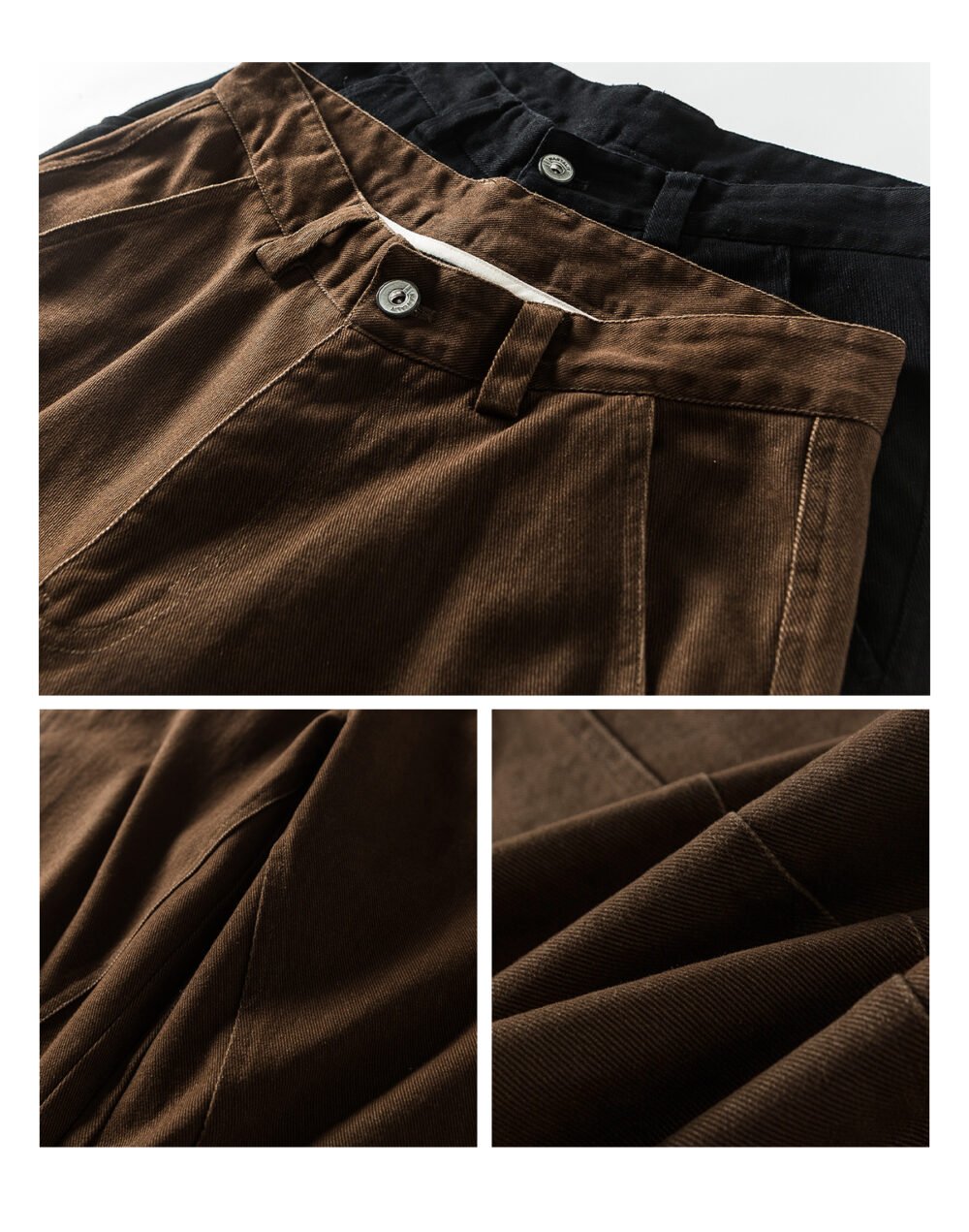 NARTALIY American High Street Washed Old Casual Pants - Men's Pure Cotton Trend Spring and Autumn Wide-Leg Trousers - Image 9
