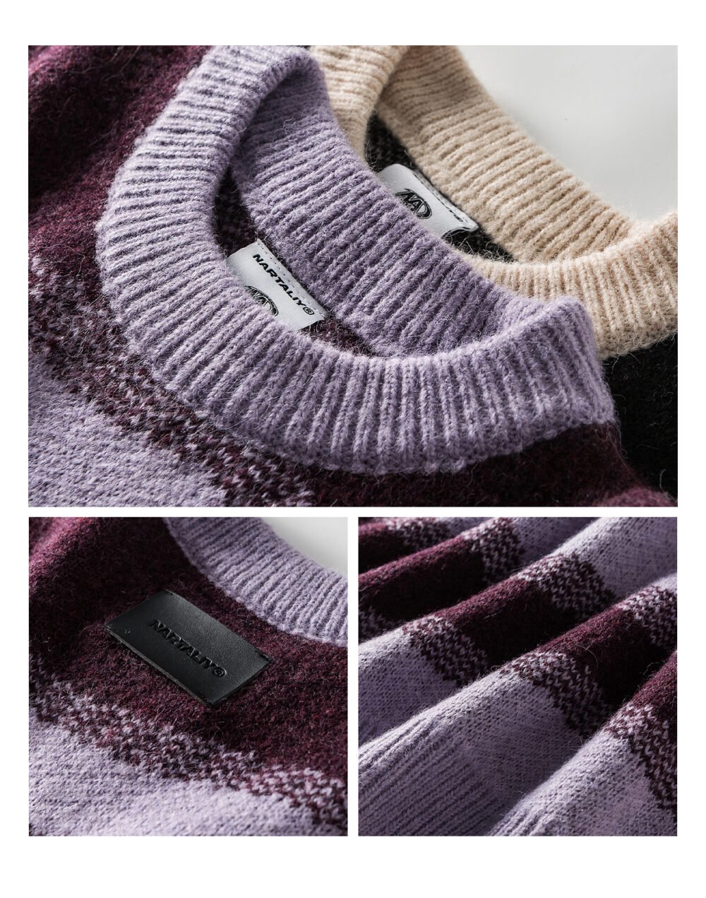 NARTALIY American Irregular Striped Sweater - Unisex Autumn and Winter Trendy Loose Knitted Sweater Jacket - Image 12