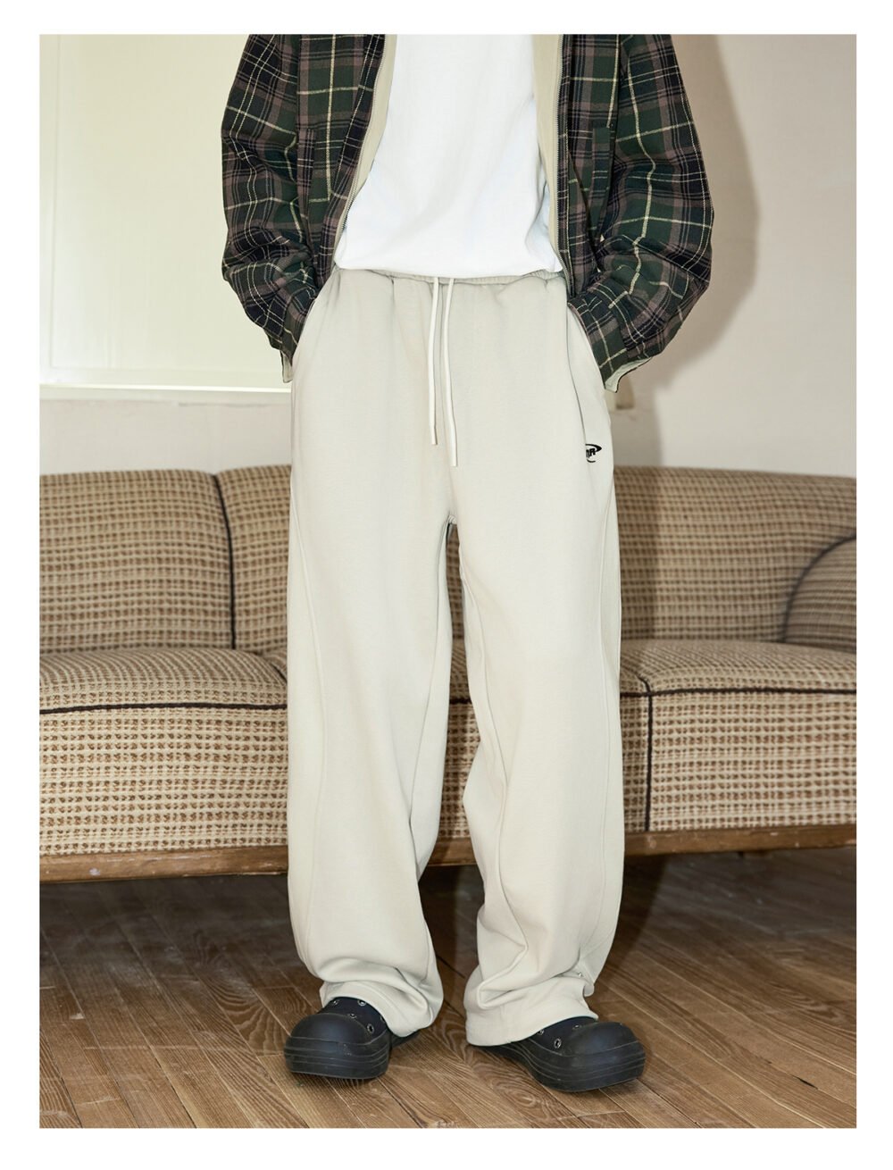 NARTALIY Curved Splicing Sweatpants - Men's Spring and Autumn Trendy American High Street Sports Trousers - Image 2