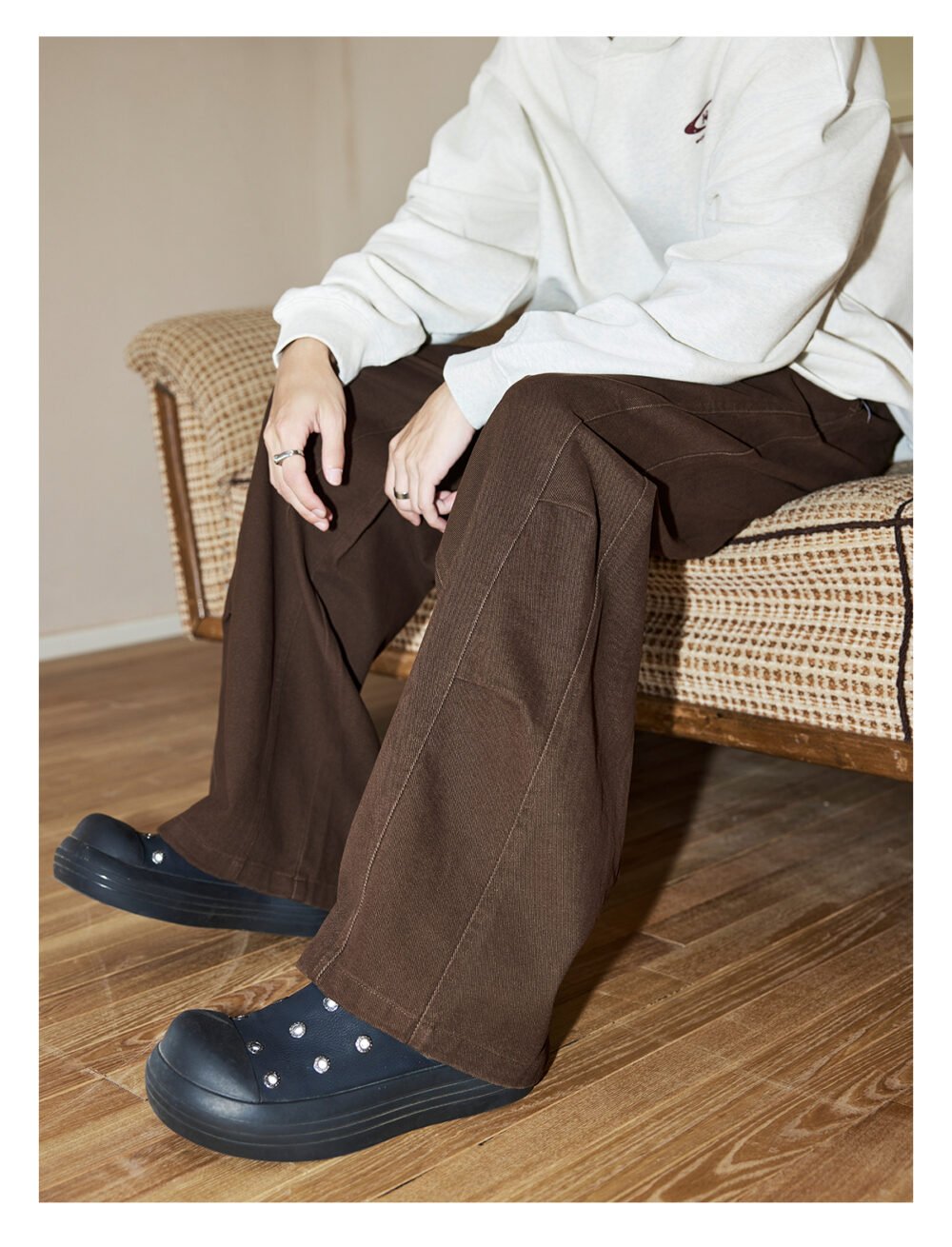 NARTALIY American High Street Washed Old Casual Pants - Men's Pure Cotton Trend Spring and Autumn Wide-Leg Trousers - Image 6