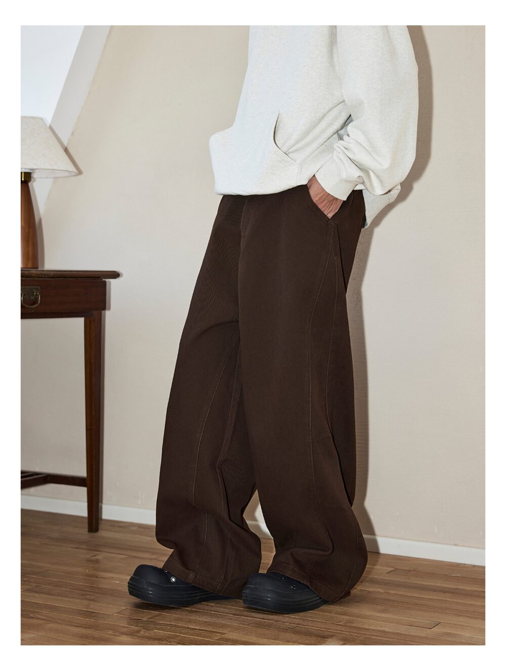NARTALIY American High Street Washed Old Casual Pants - Men's Pure Cotton Trend Spring and Autumn Wide-Leg Trousers - Image 7