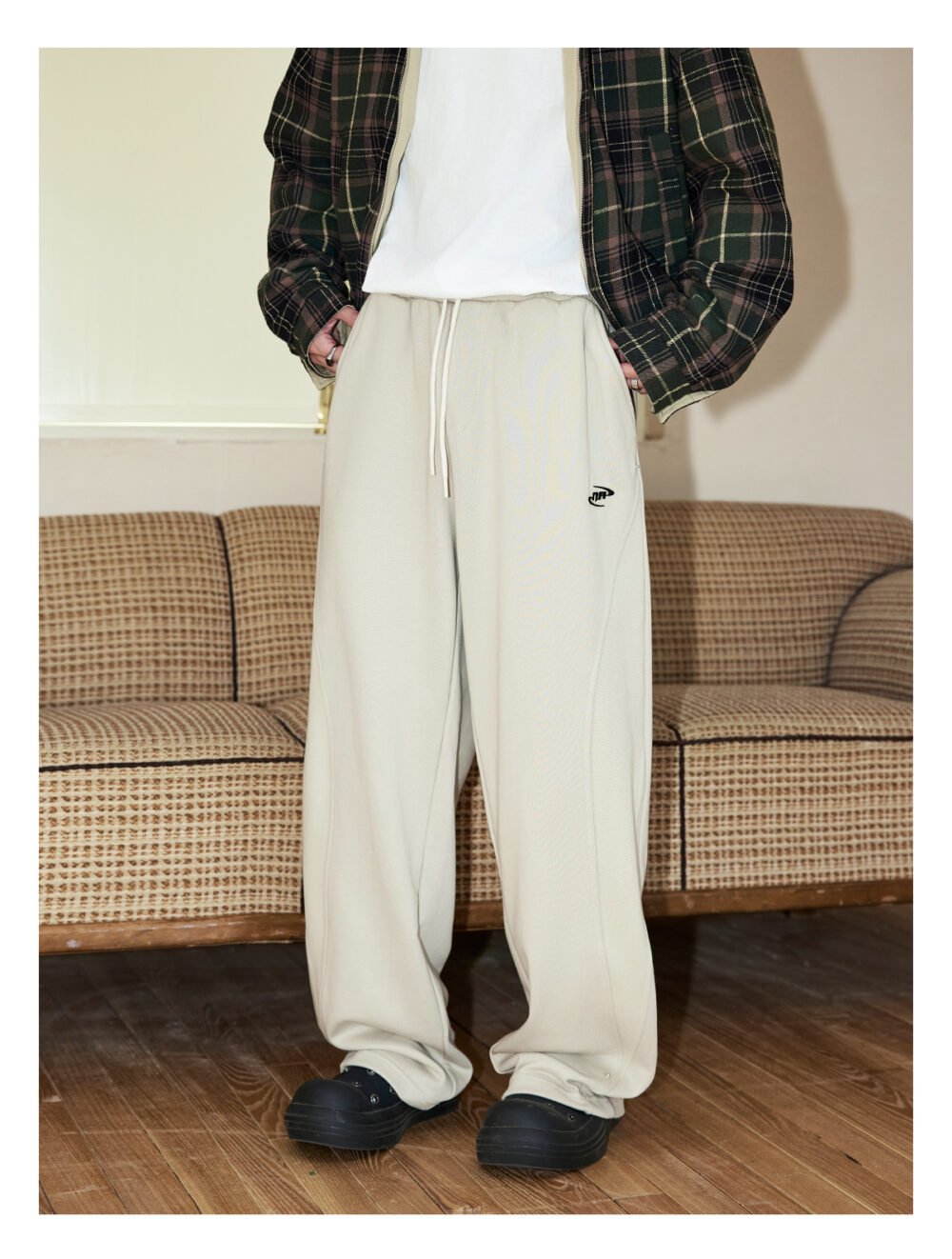 NARTALIY Curved Splicing Sweatpants - Men's Spring and Autumn Trendy American High Street Sports Trousers - Image 3
