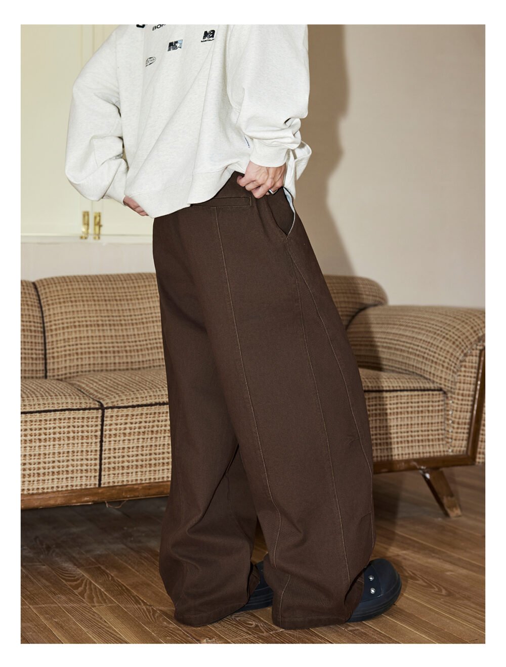 NARTALIY American High Street Washed Old Casual Pants - Men's Pure Cotton Trend Spring and Autumn Wide-Leg Trousers - Image 8