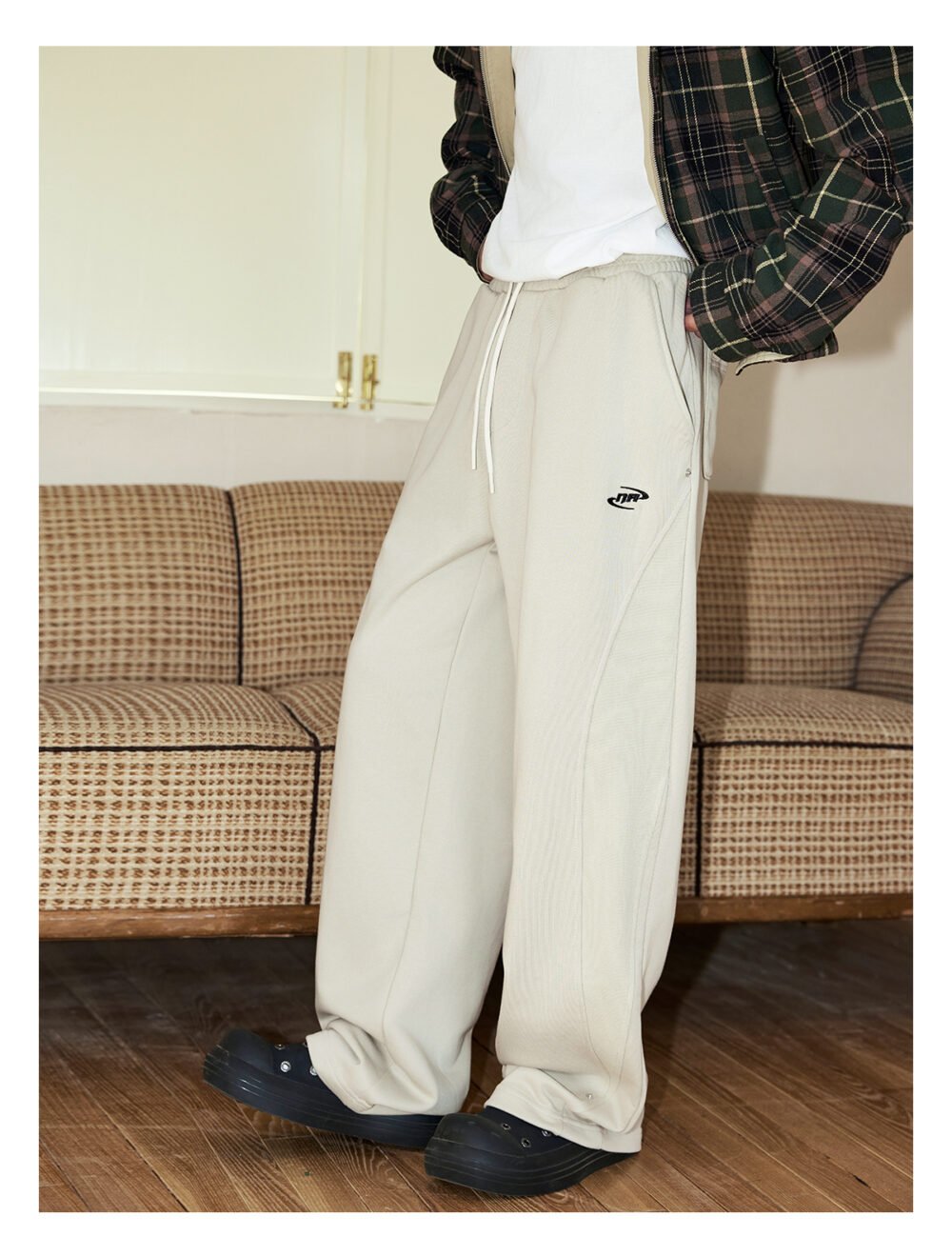 NARTALIY Curved Splicing Sweatpants - Men's Spring and Autumn Trendy American High Street Sports Trousers - Image 4