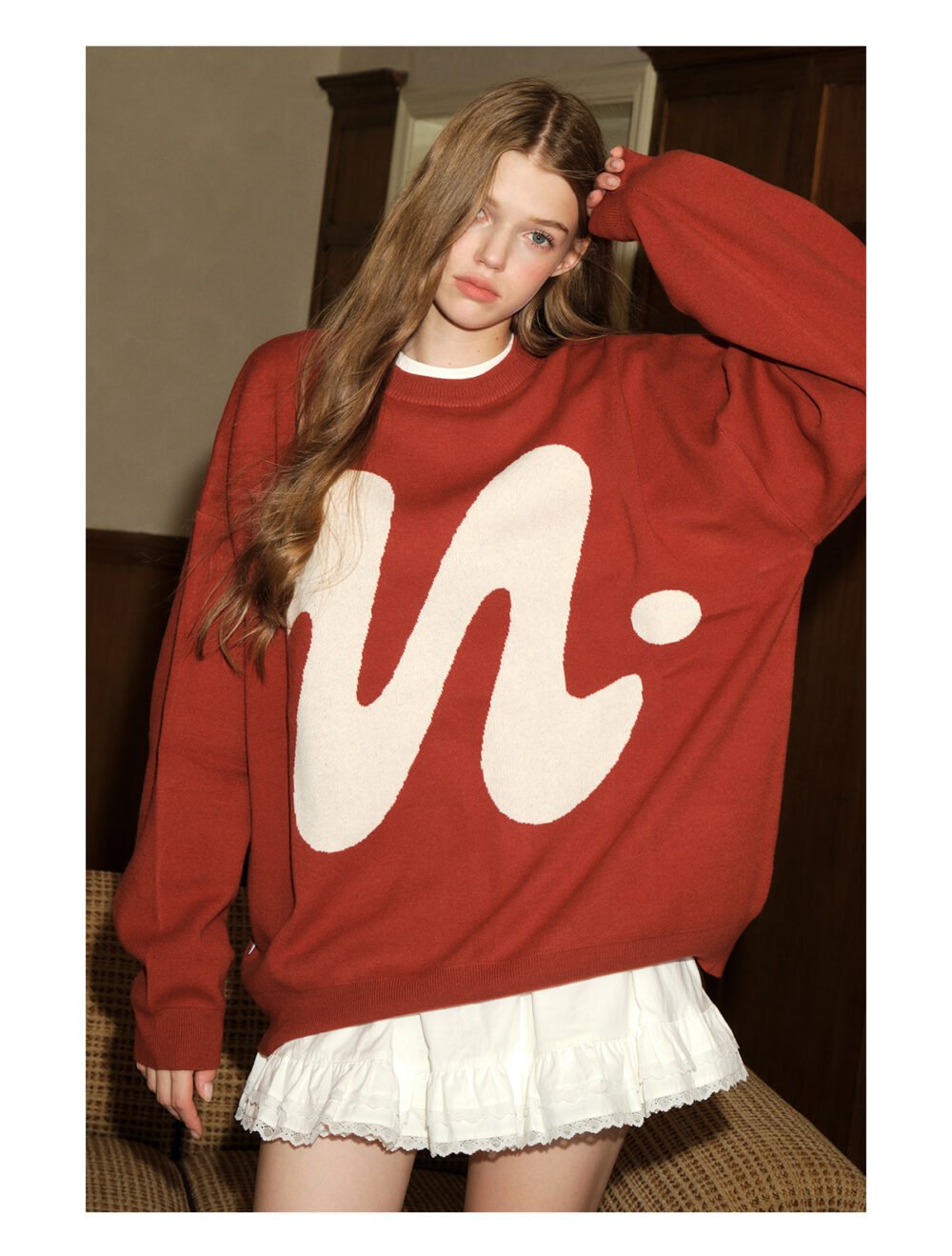 NARTALIY Puppy Round Neck Sweater - Unisex Autumn and Winter American Retro Trend Loose Sweater - Image 8