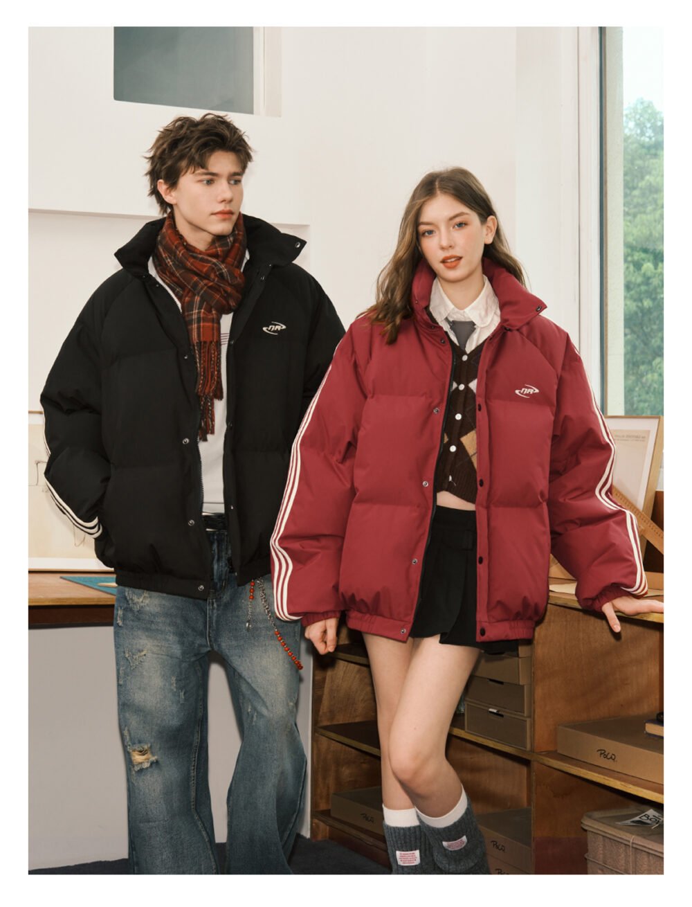 NARTALIY American Ribbon Short Down Jacket - Unisex Winter Trendy Brand - Image 3
