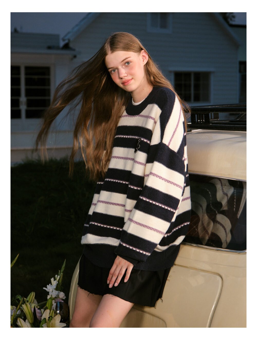 NARTALIY American Retro Striped Sweater - Unisex Autumn and Winter Loose Knitted Jacket - Image 6
