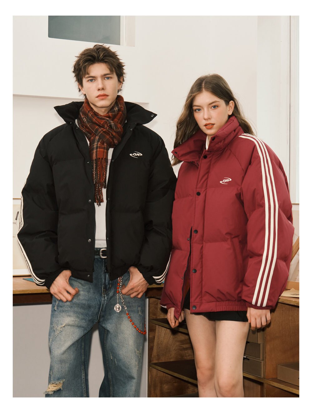 NARTALIY American Ribbon Short Down Jacket - Unisex Winter Trendy Brand - Image 2