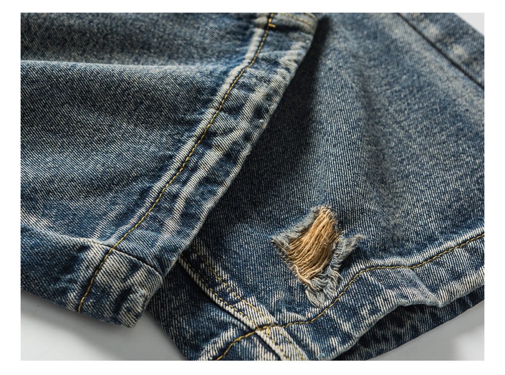NARTALIY Ripped Washed Old Jeans - Men's Fashion Brand Spring and Autumn American Retro Wide-Leg Trousers - Image 7