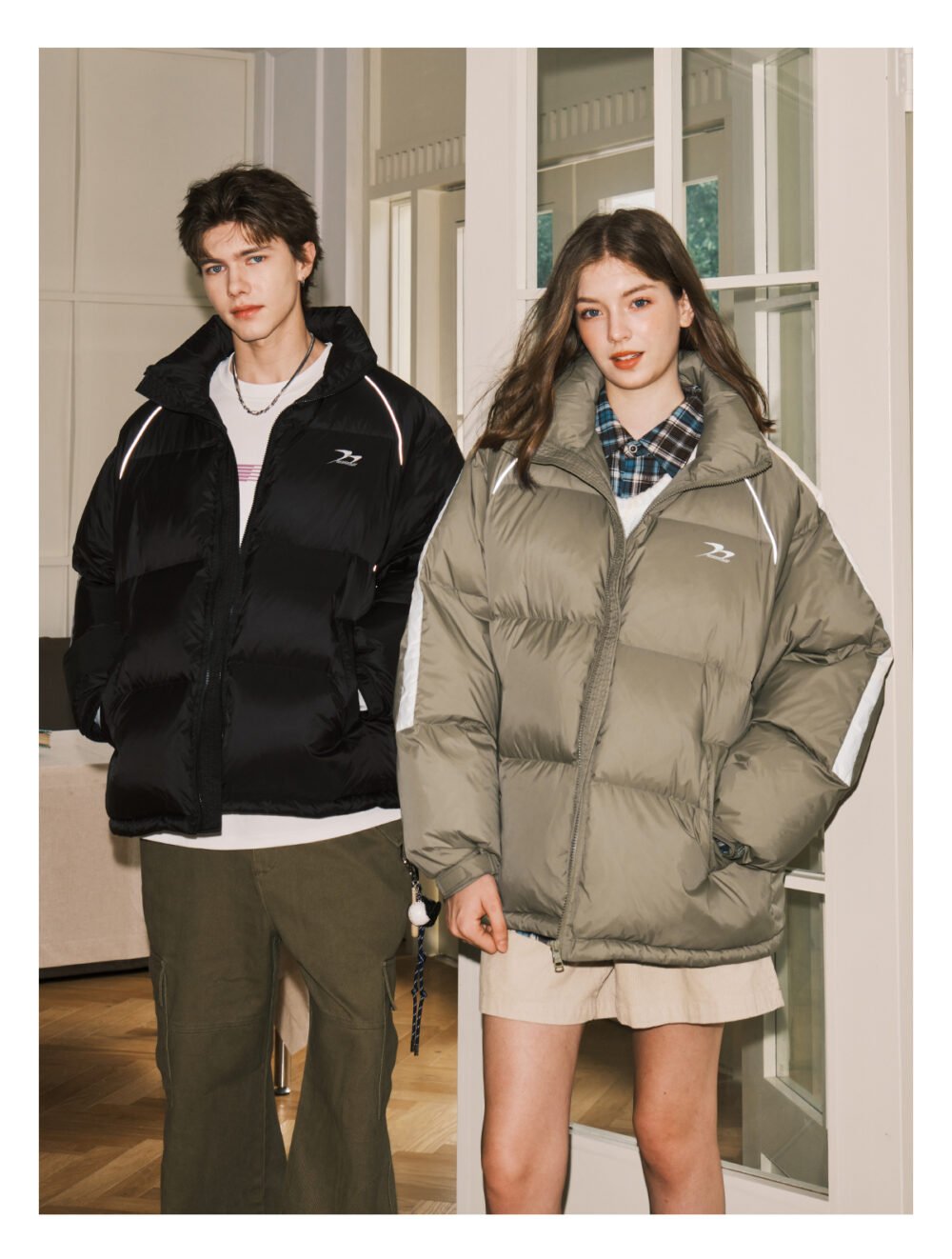 NARTALIY American Reflective White Duck Down Jacket - Unisex Winter Cold Protection Bread Coat - Image 3