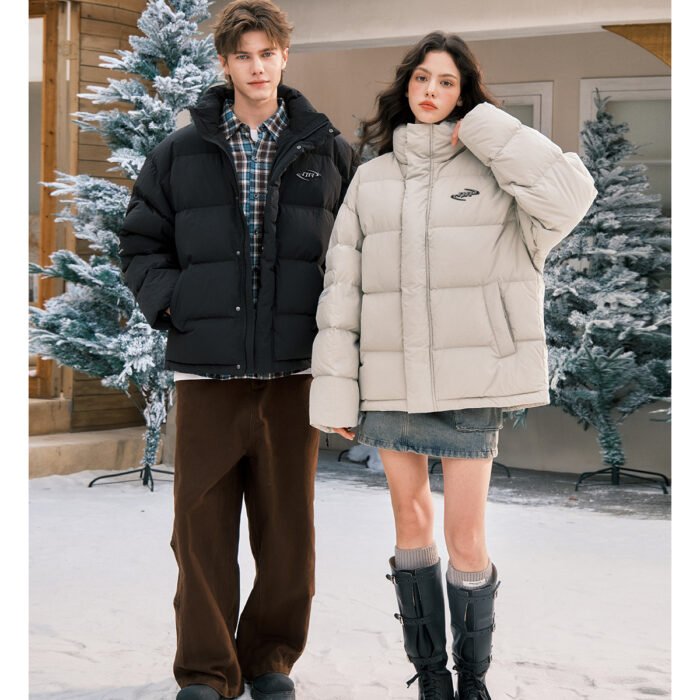 NARTALIY Splash-Proof Stand-Up Collar Down Jacket - Unisex Winter American Style Thickened Duck Down Jacket