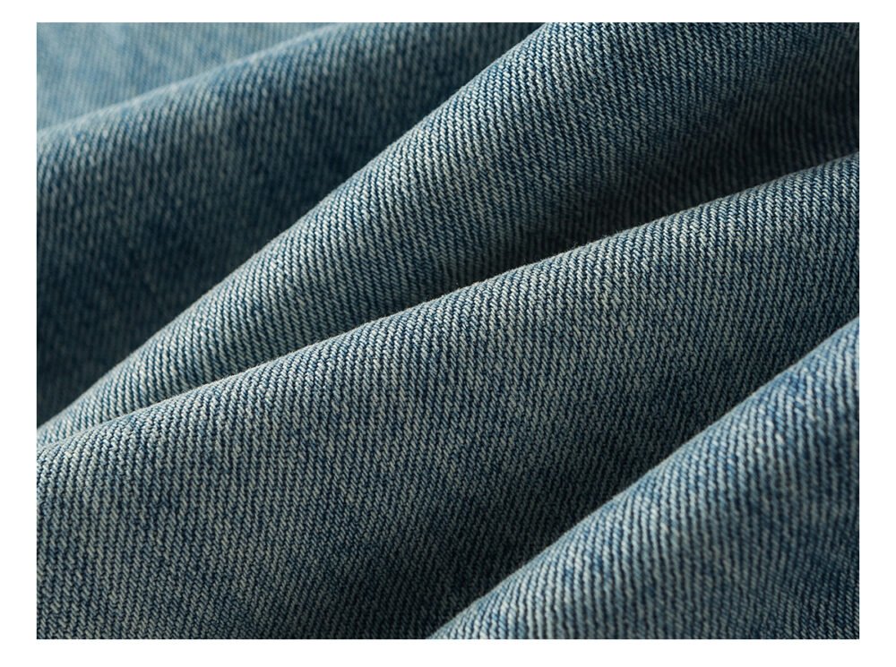 NARTALIY Yellow Mud Ripped Raw Edge Jeans - Men's Pure Cotton Trendy American High Street Wide-Leg Trousers - Image 9