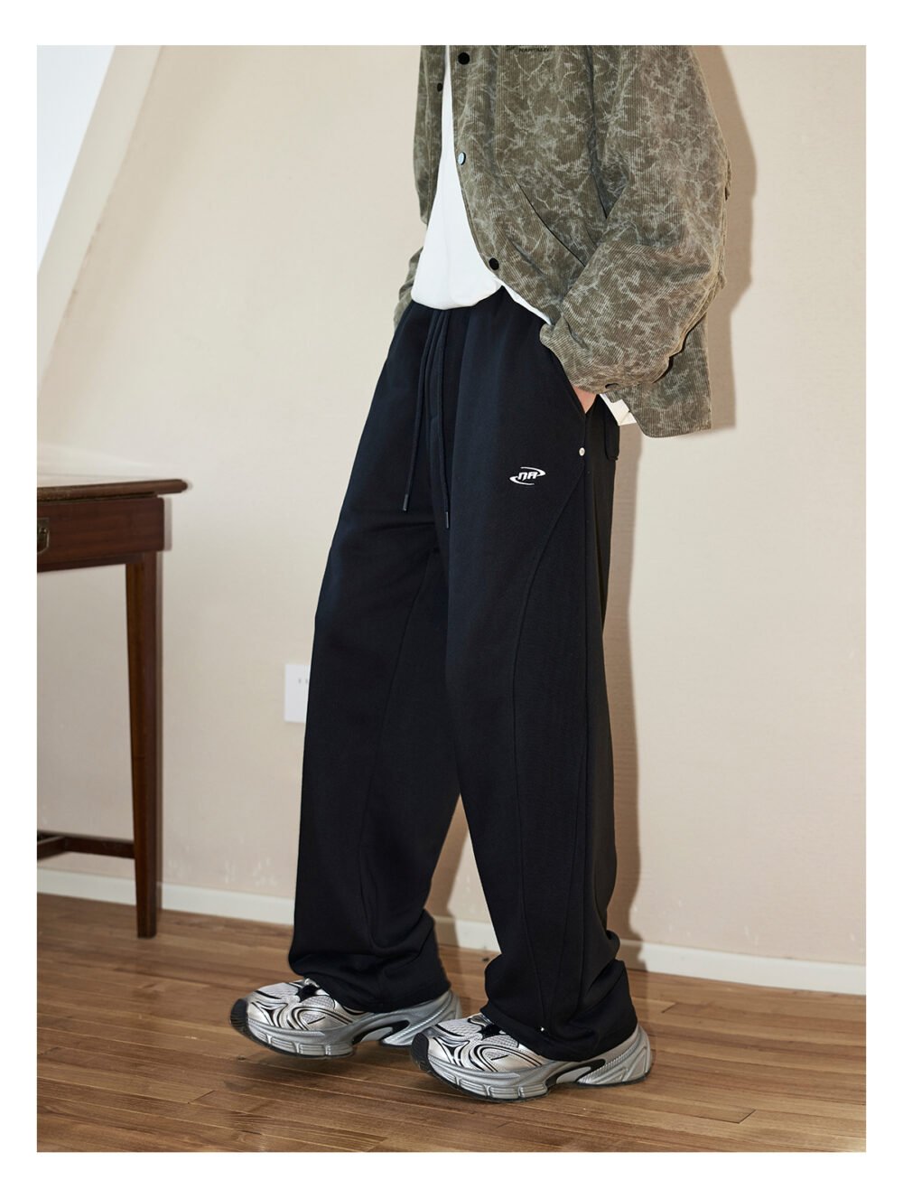 NARTALIY Curved Splicing Sweatpants - Men's Spring and Autumn Trendy American High Street Sports Trousers - Image 9