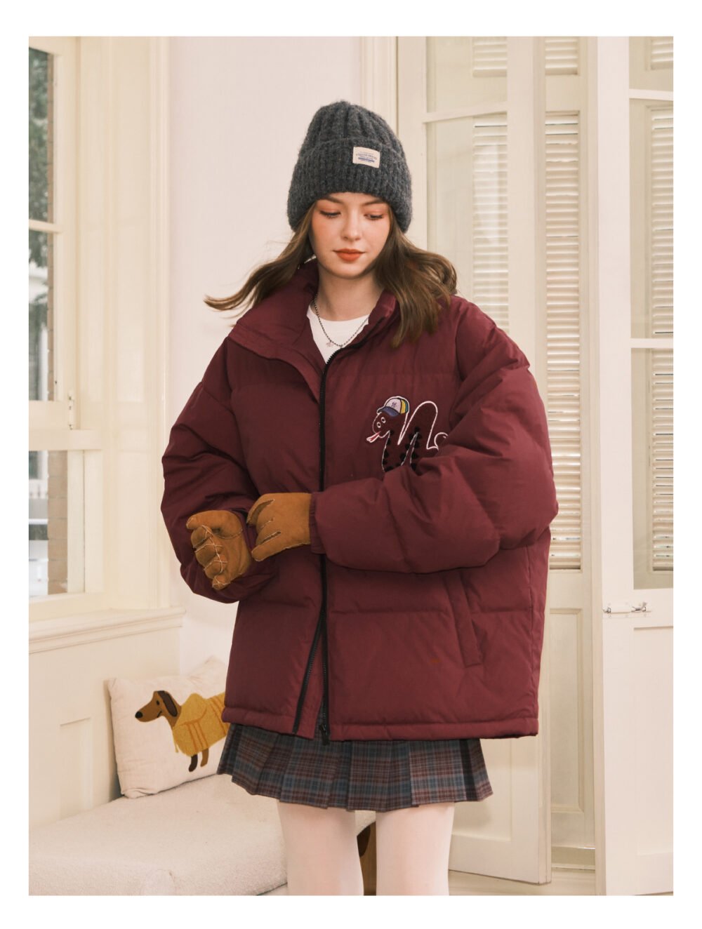 NARTALIY Snake Year Limited Edition 90 White Duck Down Jacket - Unisex Winter American Stand Collar Short Jacket - Image 6