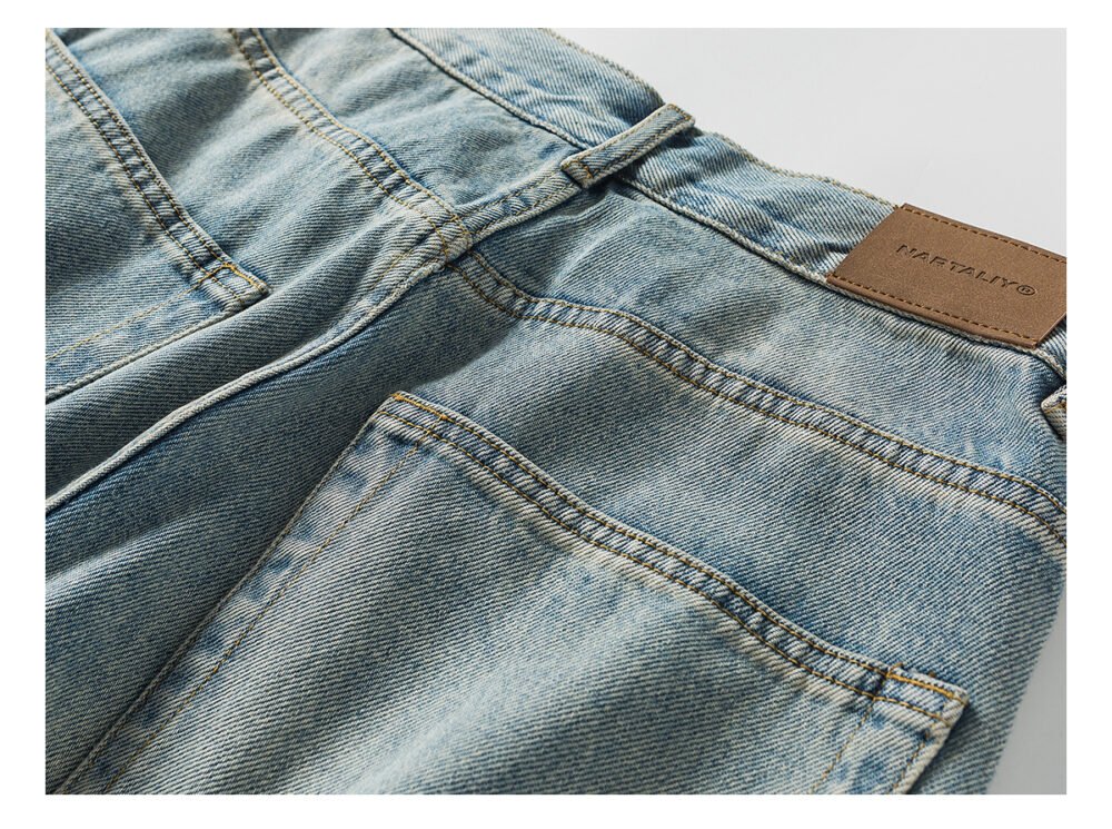 NARTALIY American Retro Washed Ripped Jeans - Men's Spring and Autumn Loose Straight Wide-Leg Trousers - Image 10