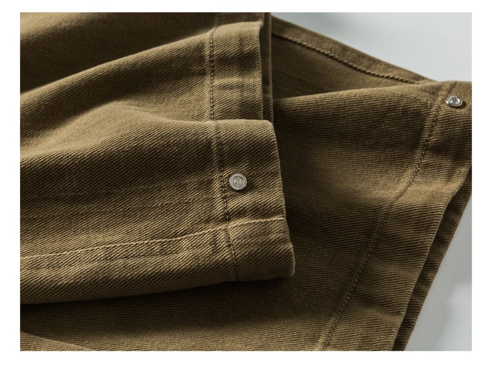 NARTALIY Rivet Decorated Pure Cotton Casual Pants - Men's Spring and Autumn American High Street Wide-Leg Trousers - Image 11