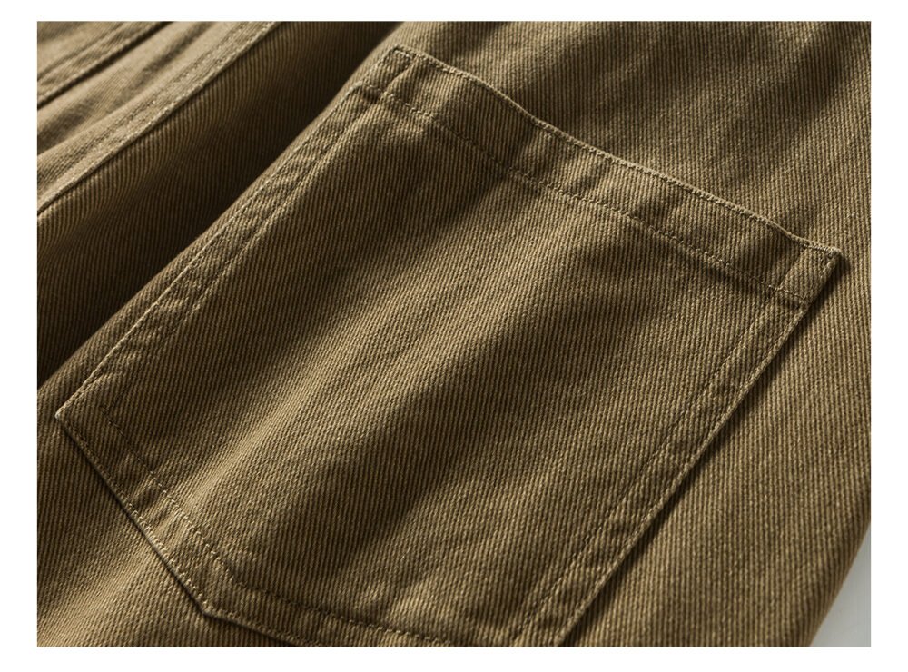 NARTALIY Rivet Decorated Pure Cotton Casual Pants - Men's Spring and Autumn American High Street Wide-Leg Trousers - Image 12