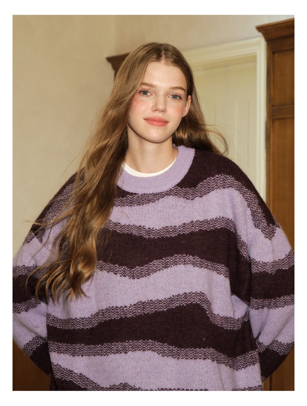 NARTALIY American Irregular Striped Sweater - Unisex Autumn and Winter Trendy Loose Knitted Sweater Jacket - Image 11