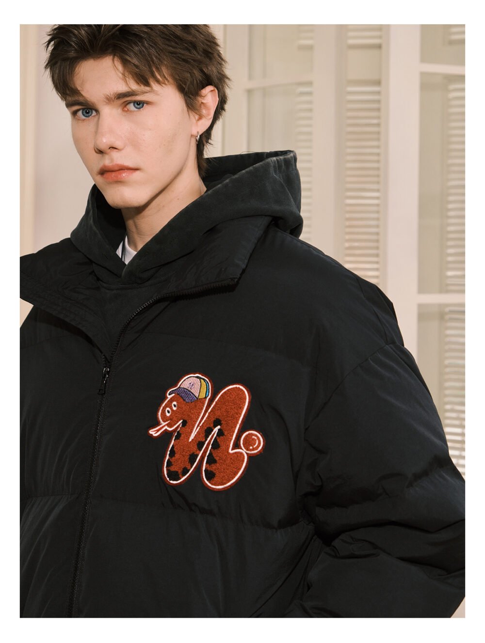 NARTALIY Snake Year Limited Edition 90 White Duck Down Jacket - Unisex Winter American Stand Collar Short Jacket - Image 10