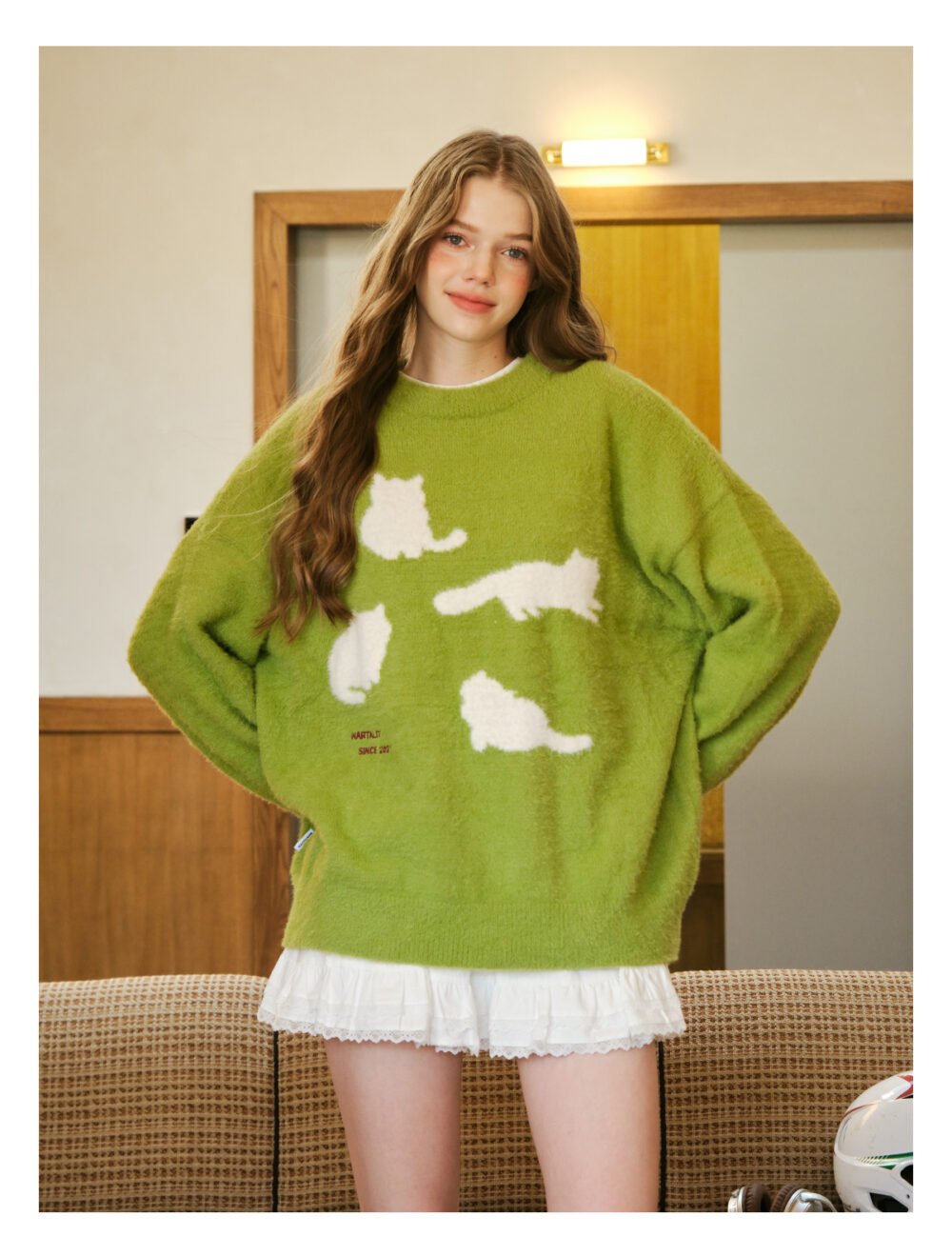 NARTALIY Cat Mohair Sweater - Unisex Autumn and Winter American Retro Loose Sweater - Image 11