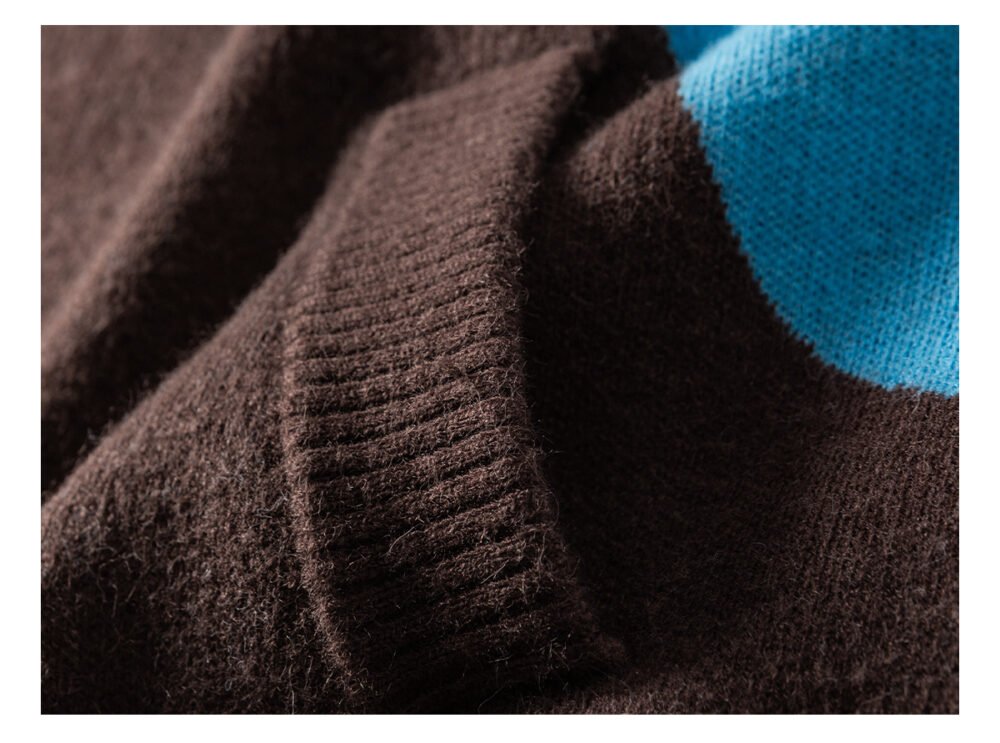 NARTALIY Contrast Color Stitching Stand Collar Zipper Sweater - Unisex Autumn and Winter Sports Knitted Cardigan Jacket - Image 13