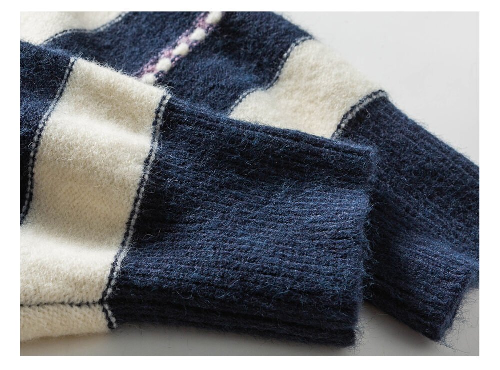 NARTALIY American Retro Striped Sweater - Unisex Autumn and Winter Loose Knitted Jacket - Image 15