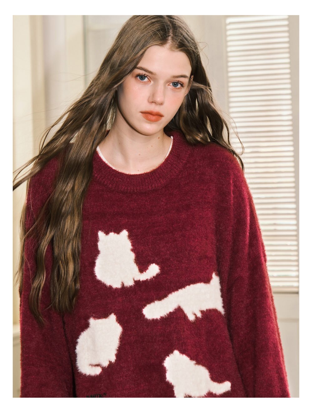 NARTALIY Cat Mohair Sweater - Unisex Autumn and Winter American Retro Loose Sweater - Image 18