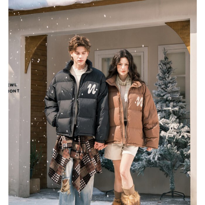 NARTALIY American Style Short Stand Collar Down Jacket