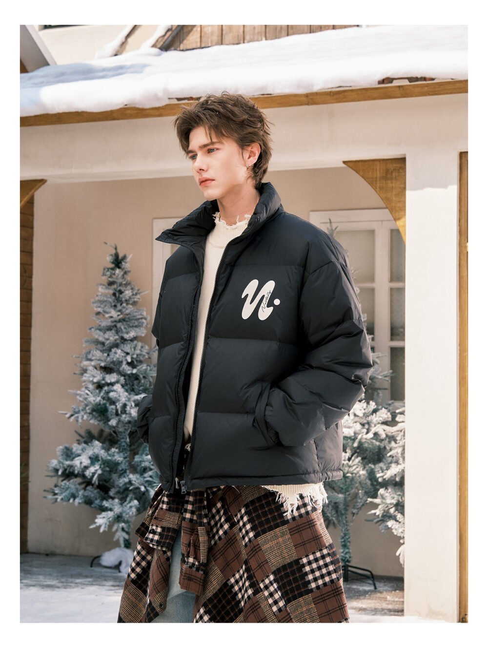 NARTALIY American Style Short Stand Collar Down Jacket - Image 5