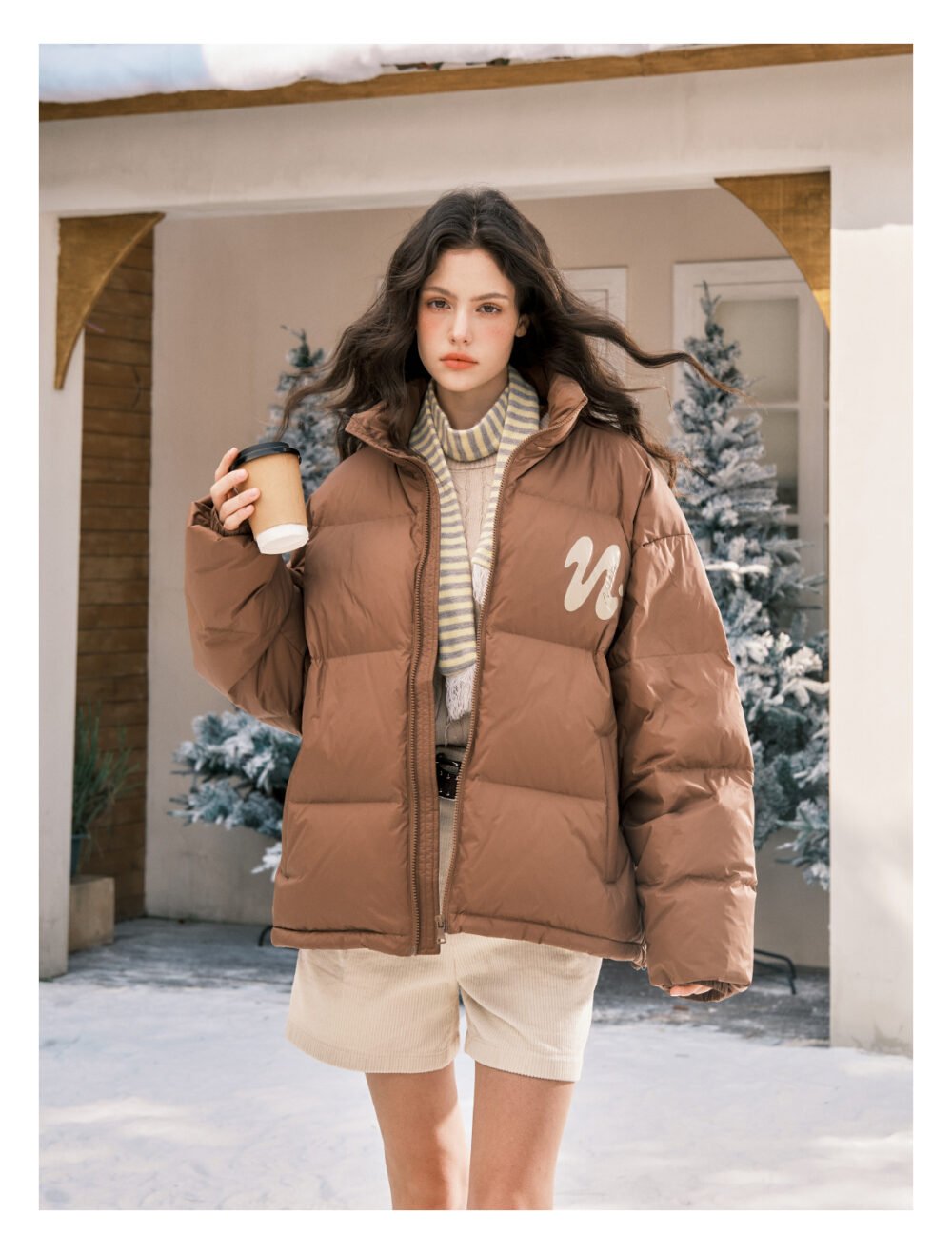 NARTALIY American Style Short Stand Collar Down Jacket - Image 7